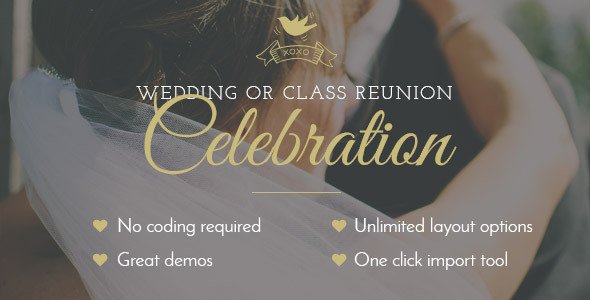 Celebration - Wedding & Class Reunion WordPress Theme