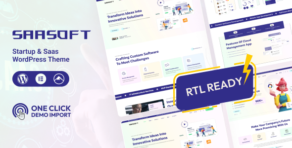 SaaSoft - SaaS, Tech Startup WordPress Theme