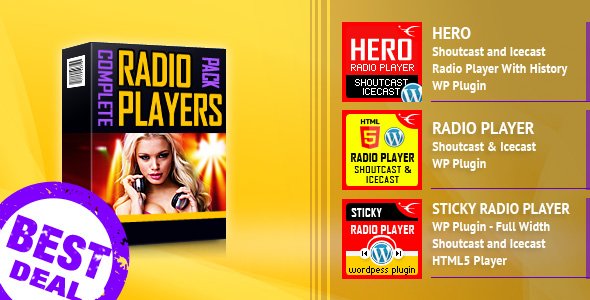HTML5 Radio Players WordPress Plugins Bundle
