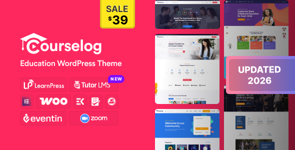 Courselog - eLearning & Education WordPress Theme