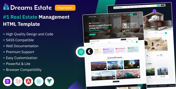 Dreams Estate - Property Buy Sell and Rental Real Estate Template