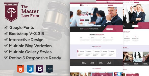 Master Law Agency Corporate & Business HTML Theme