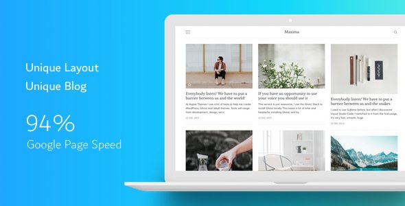 Maxima - Minimal Blog and Magazine Ghost CMS Theme