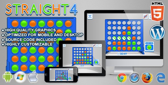 Straight 4 - HTML5 Logic Game