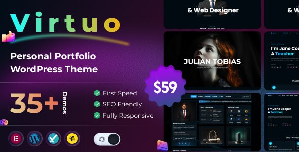Virtuo - Personal Portfolio WordPress Theme