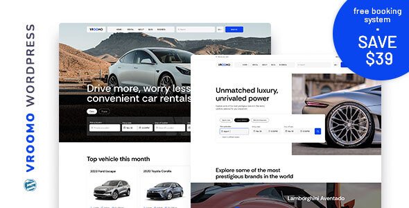 Vroomo – Car Rental & Listing WordPress Theme