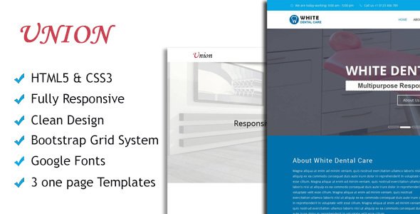 Union - Corporate Multipurpose HTML one page Templates