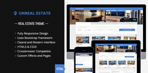Unreal Estate - Responsive Real Estate template