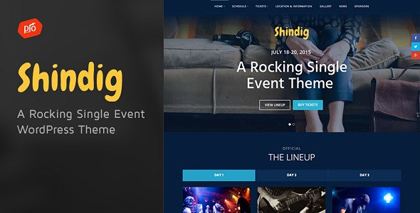 Shindig - A Rocking Single Event WordPress Theme