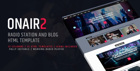 ON AIR 2: Radio Station HTML website template