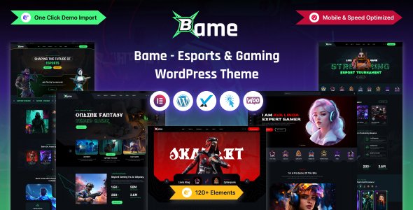 Bame - eSports and AI Gaming WordPress Theme
