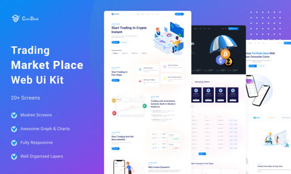 Coin Desk - Crypto Trading Exchange UI Template In Figma