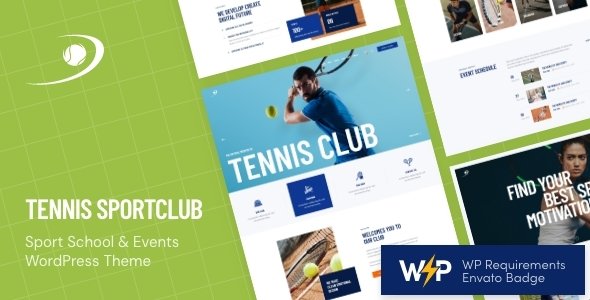Tennis SportClub - Tennis Sports Events WordPress Theme