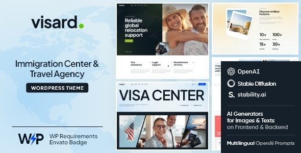 Visard - Immigration Office & Visa Center WordPress Theme