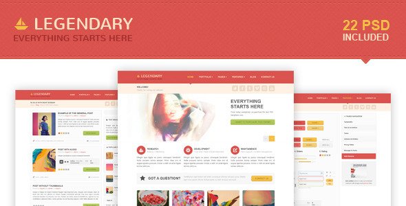 Legendary | Multi-purpose PSD Template