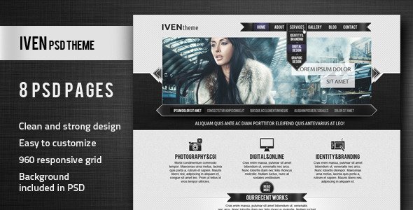 Iven PSD Theme