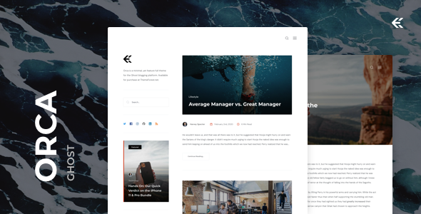 Orca - Responsive Ghost Theme