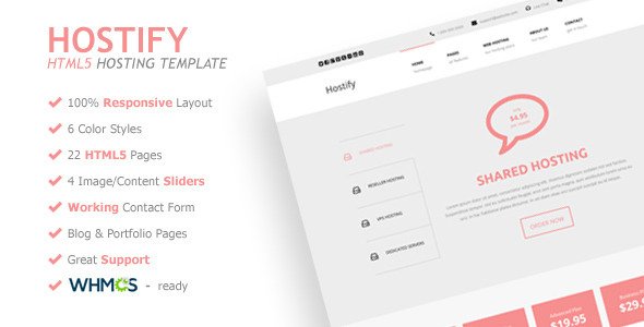 Hostify - Responsive HTML5 Hosting Template