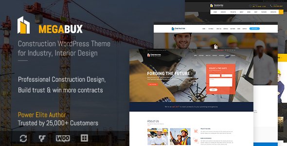MegaBux - Construction WordPress Theme