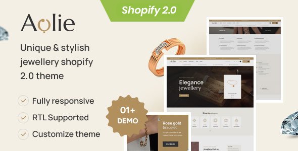 Aolie - Unique & Style Jewellery Shopify 2.0 Theme