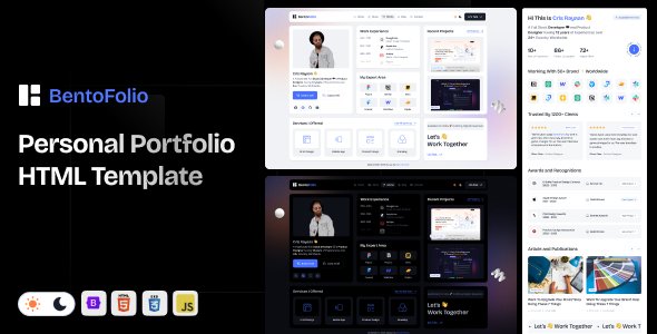 Bentofolio - Personal Portfolio HTML Template