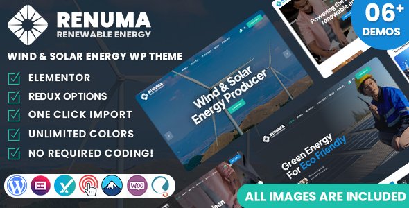 Renuma - Wind & Solar Energy WordPress Theme