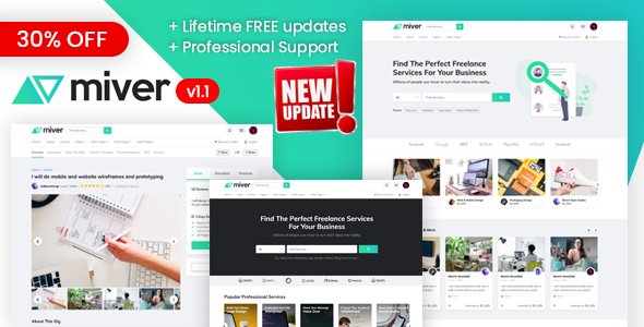 Miver - LMS & Freelance Services Marketplace for Businesses HTML Template