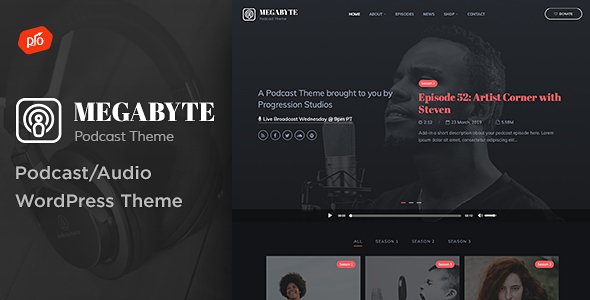 Megabyte - Podcast/Audio WordPress Theme