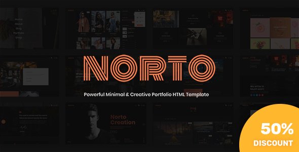 Norto - Minimal & Creative Portfolio HTML Template