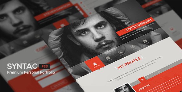 Syntac - Flat Personal Portfolio Psd Template