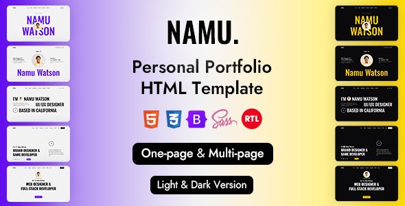 Namu - Personal Portfolio Template
