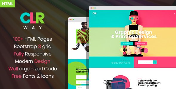 ColorWay - Printing Design Service HTML Template
