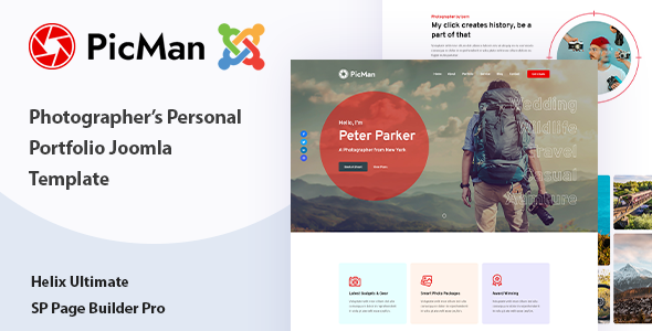 PicMan - Joomla 6 Photographer Personal Portfolio Template