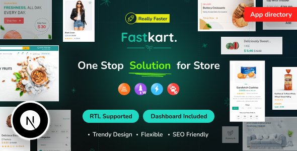 Fastkart - React Next JS Multipurpose Ecommerce with React Hooks + Admin + Email + Invoice Template