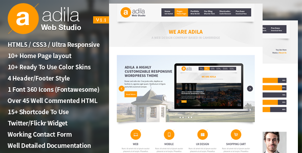 Adila: Multipurpose Business HTML Template