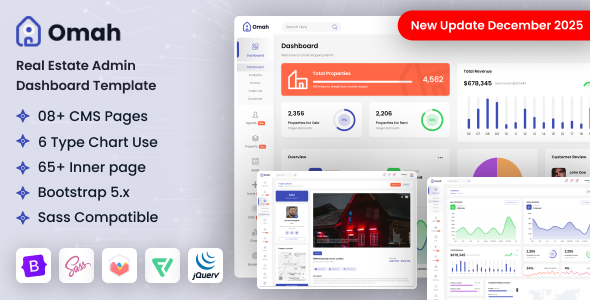Omah - Bootstrap Real Estate Admin Dashboard Template