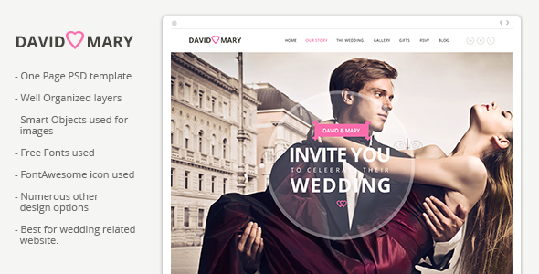 David & Mary - Event & Wedding Template