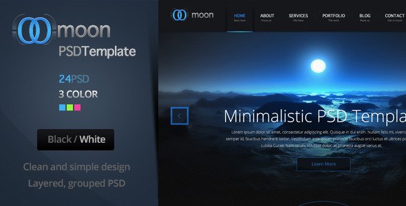 Moon PSD Template