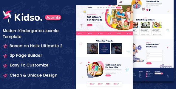 Kidso - Modern Kindergarten Joomla 6 Template