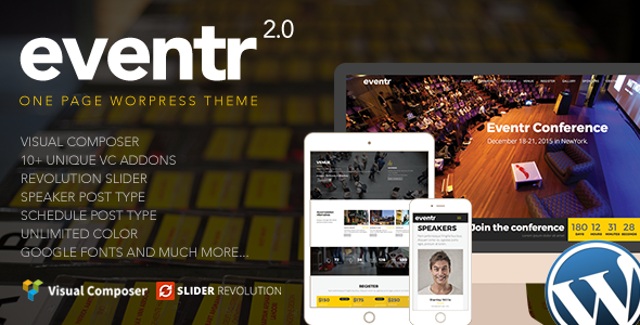 Eventr - One Page WordPress Theme