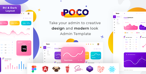 Poco - Bootstrap 5 HTML, React, Angular 21  Figma & Laravel 10 Admin Dashboard Template