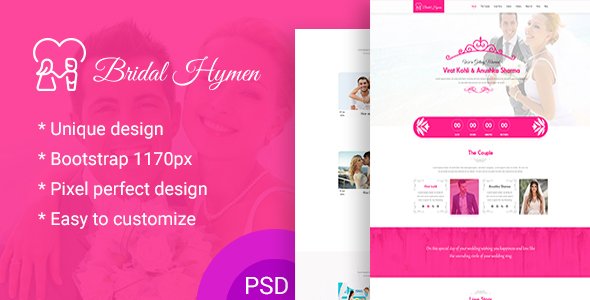 Wedding PSD Template