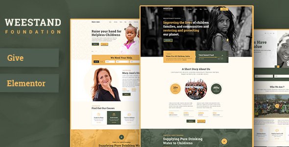 Weestand – Nonprofit, Charity, NGO Fundraising WordPress Theme
