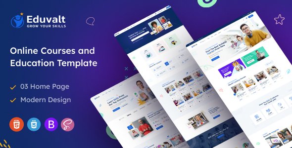 Eduvalt – Online Courses & Education Template + RTL