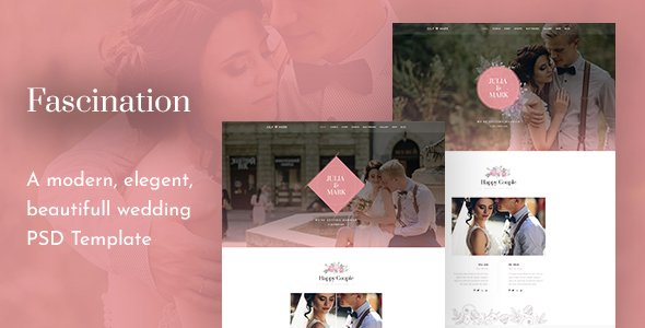 Fascination - Wedding PSD Template