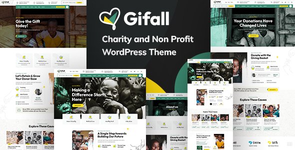 Gifall - Charity Non Profit WordPress Theme