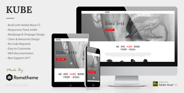 Kube - Musician, DJ, Band, Music Muse Template