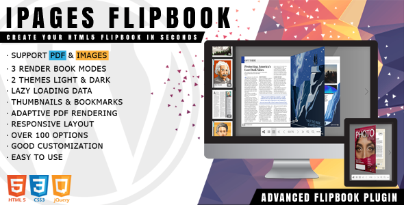 iPages - FlipBook Image & PDF Viewer for WordPress