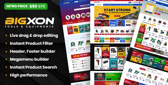 Bigxon - Parts And Tools WordPress WooCommerce Theme