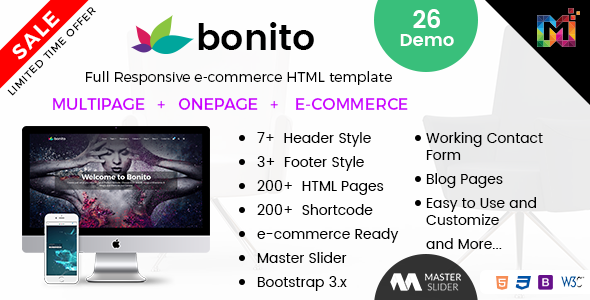 Bonito - Responsive Multi-Purpose HTML Template